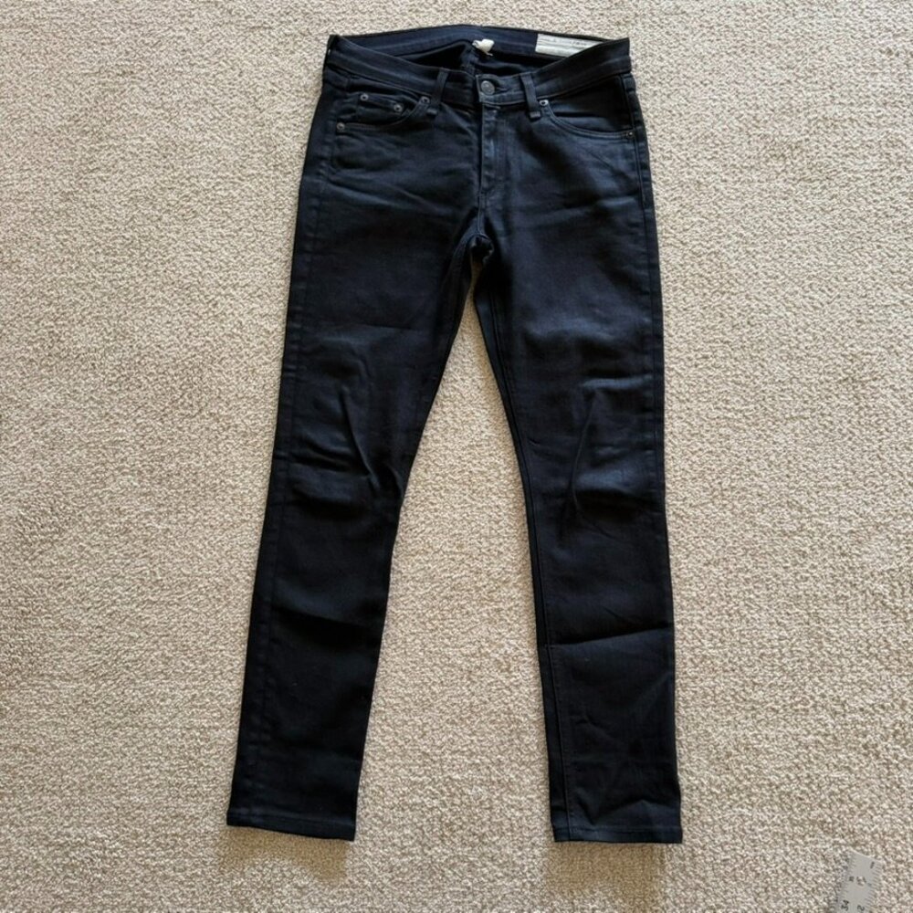 rag & bone Jeans Skinny Womens Black Embroidered Slimming Stretch Size 27